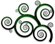 Wavy spiral pattern with shadow vector image
