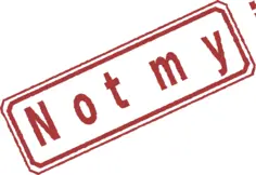 Not my job stamp imprint vector image