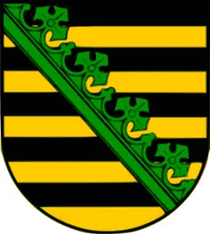 Vector image of a coat of arms of German state of Saxony
