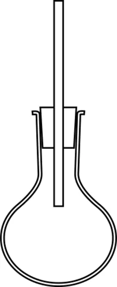 Vector illustration of round bottomed flask