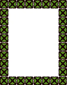 Square frame in black and green vector clip art