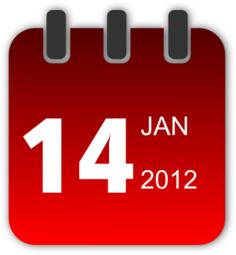 Vector clip art of red daily calendar sign
