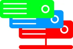 Vector image of background servers in color