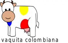 Colombian cow vector clip art
