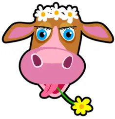 Vector graphics of daisy the cow