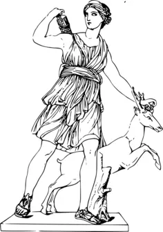Vector clip art of Artemis