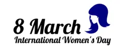 International Womans Day logo idea vector clip art