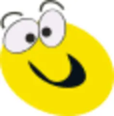 Yellow cartoon smiley vector clip art