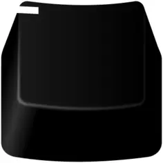 Black blank computer keyboard key vector drawing