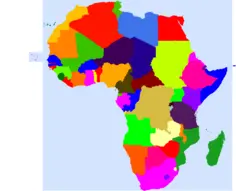 Africa and its countries vector graphics