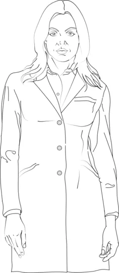 Lady scientist vector clip art