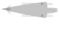 Space jet with laser guns vector clipart
