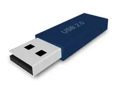 USB Flash Drive in 3D perspective vector image