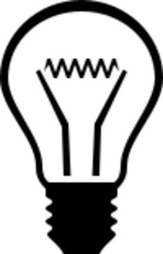 Vector image of incandescent light bulb pictogram