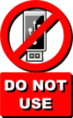 Vector clip art of do not USE USB stick label