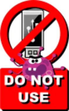 Vector image of funny do not USE USB stick label