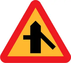 Merging traffic sign vector image