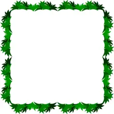 Vector clip art of grass decorated border