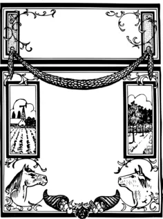 Decoration frame with farming theme vector image