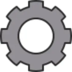 Vector drawing of cogwheel gear
