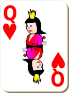 Queen of Hearts gaming card vector image