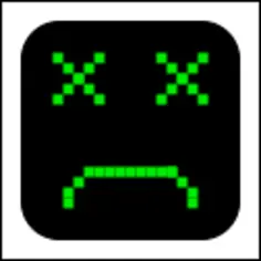 Sad computer monitor vector drawing