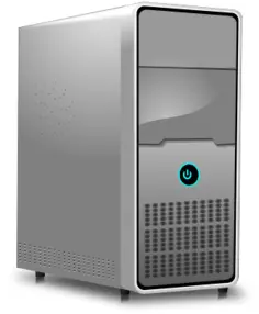 Vector clip art of computer unit