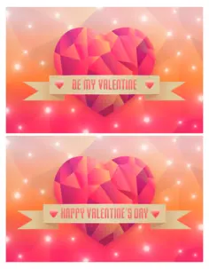 Vector image of color hearts Happy Valentine's Cards