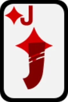 Jack of Diamonds funky playing card vector clip art