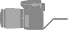 Vector clip art of photo camera with a foldable display