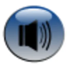 Glossy audio icon vector clip art