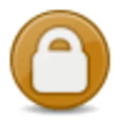 Vector image of brown security icon