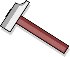 Vector clip art of planishing hammer