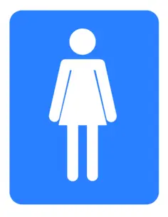 Ladies bathroom sign vector clip art