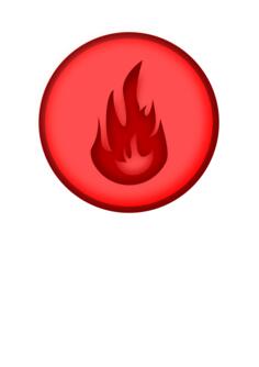 Vector image of round red fire sign