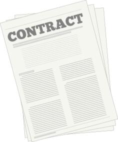 Vector drawing of legal contract icon