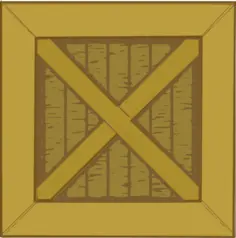 Front of a typical packing crate vector image