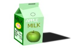 Vector clip art of apple milk carton