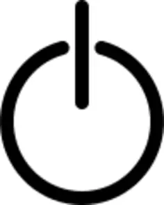 Power button symbol vector clip art