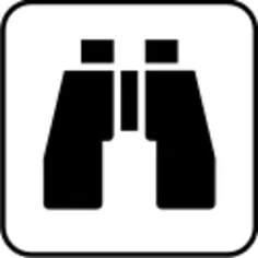 Vector illustration of international binoculats symbol