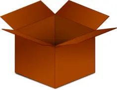 Open red cardboard box vector image