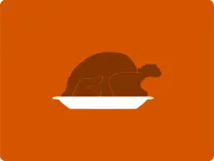 Vector illustration of turkey platter icon