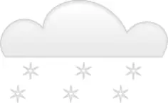 Pastel colored snowfall sign vector clip art