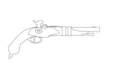 Percussion cap musket gun vector image