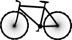 Mountain bike silhouette vector image