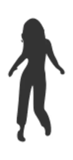 Dancing lady silhouette vector image