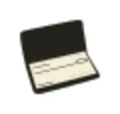 Checkbook in a case vector image