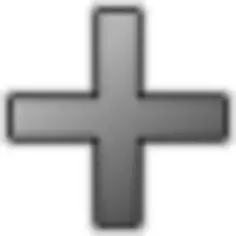 Grey plus sign vector image