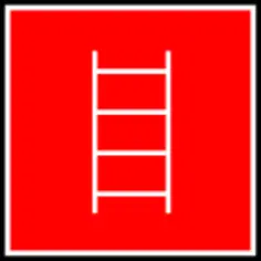 Vector image of emergency ladder sign label
