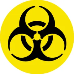 Vector clip art of round bio-hazard sign